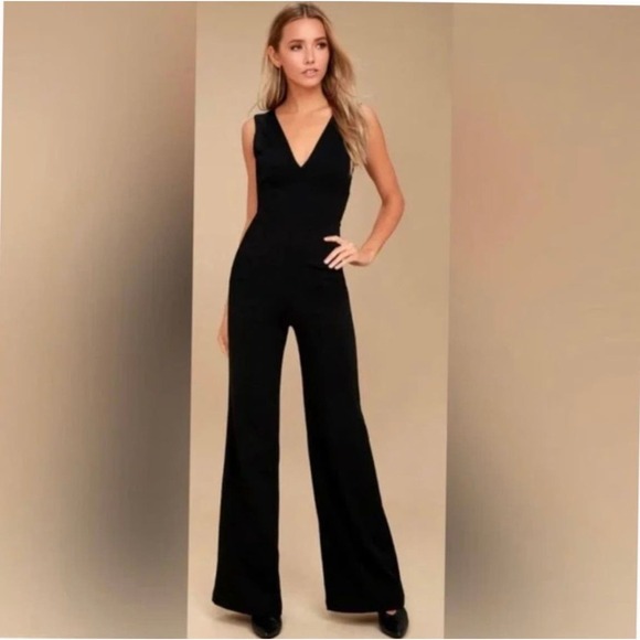 Lulus Pants - Lulu’s Black Jumpsuit, Large